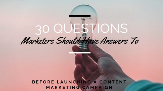 questions for content marketers